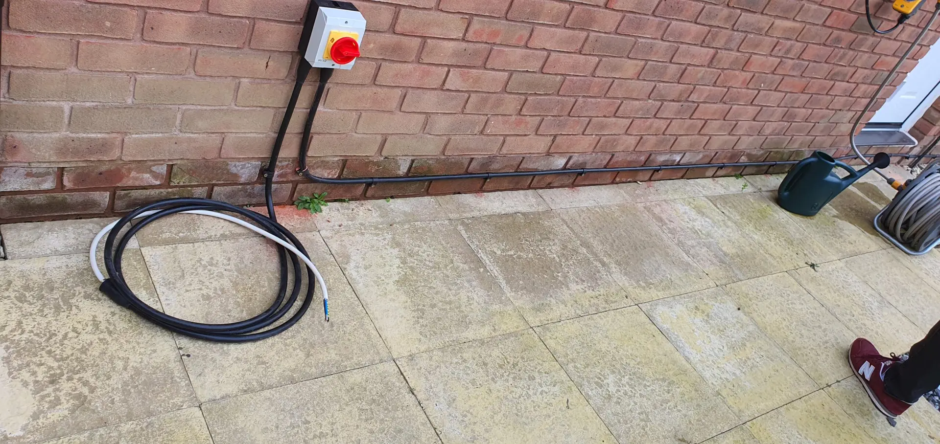 Outdoor hot tub electrical supply installation by CAG Electrical Ltd