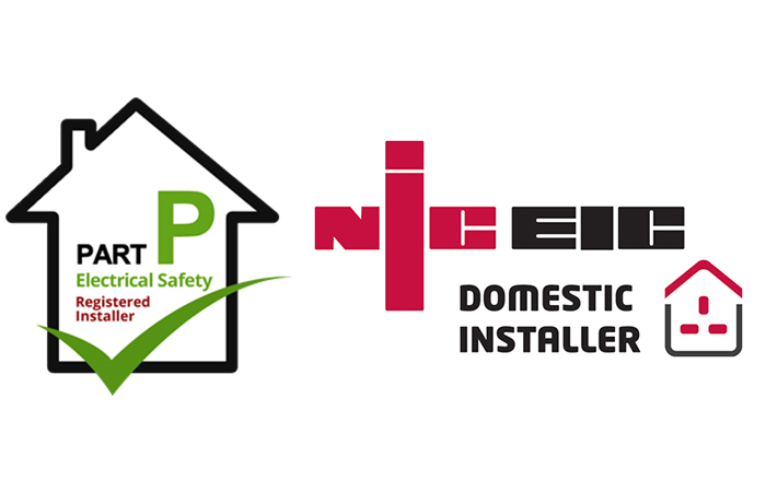 NICEIC Domestic Installer and Part P registered installer logo for CAG Electrical Ltd